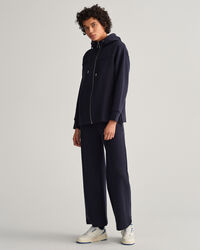 Sweatshirt com capuz e fecho