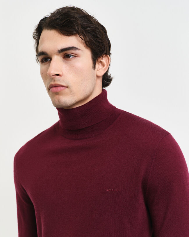 Camisola de gola alta em lã de merino extrafina