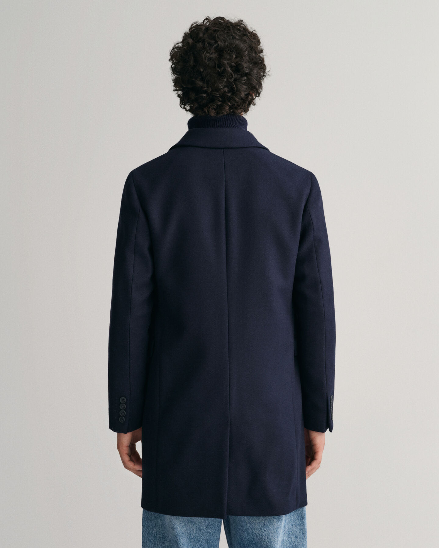 Sobretudo clássico formal em lã