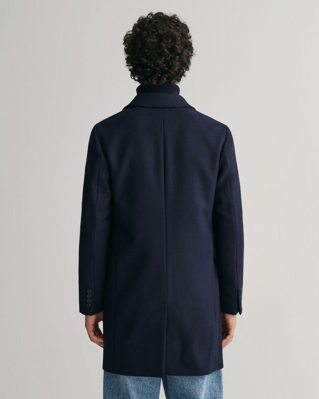 Sobretudo clássico formal em lã