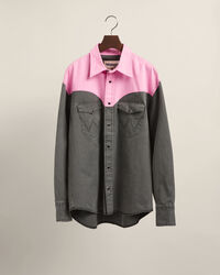 Camisa Western Neon Wrangler x GANT relaxed fit