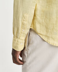 Camisa de linho tingida regular fit