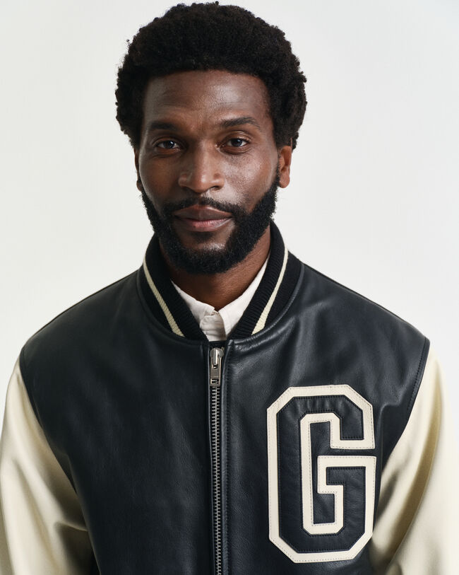 GANT Varsity Jacket em pele