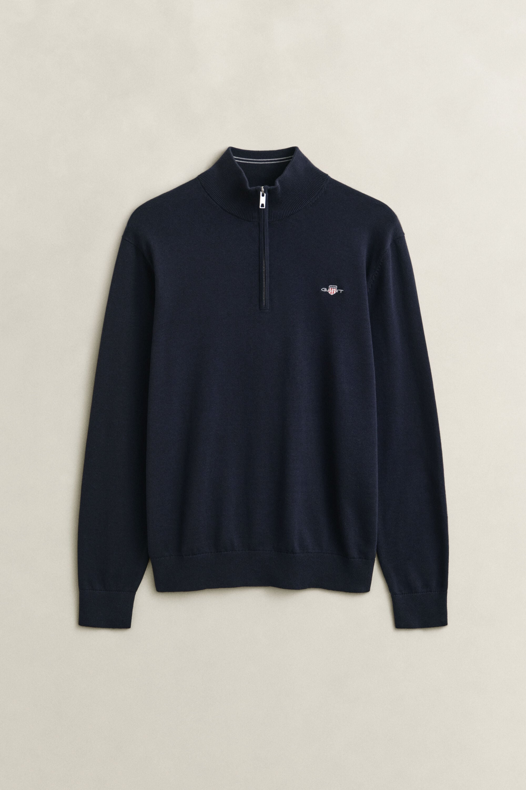 Sweatshirt com meio fecho em algodão clássico
