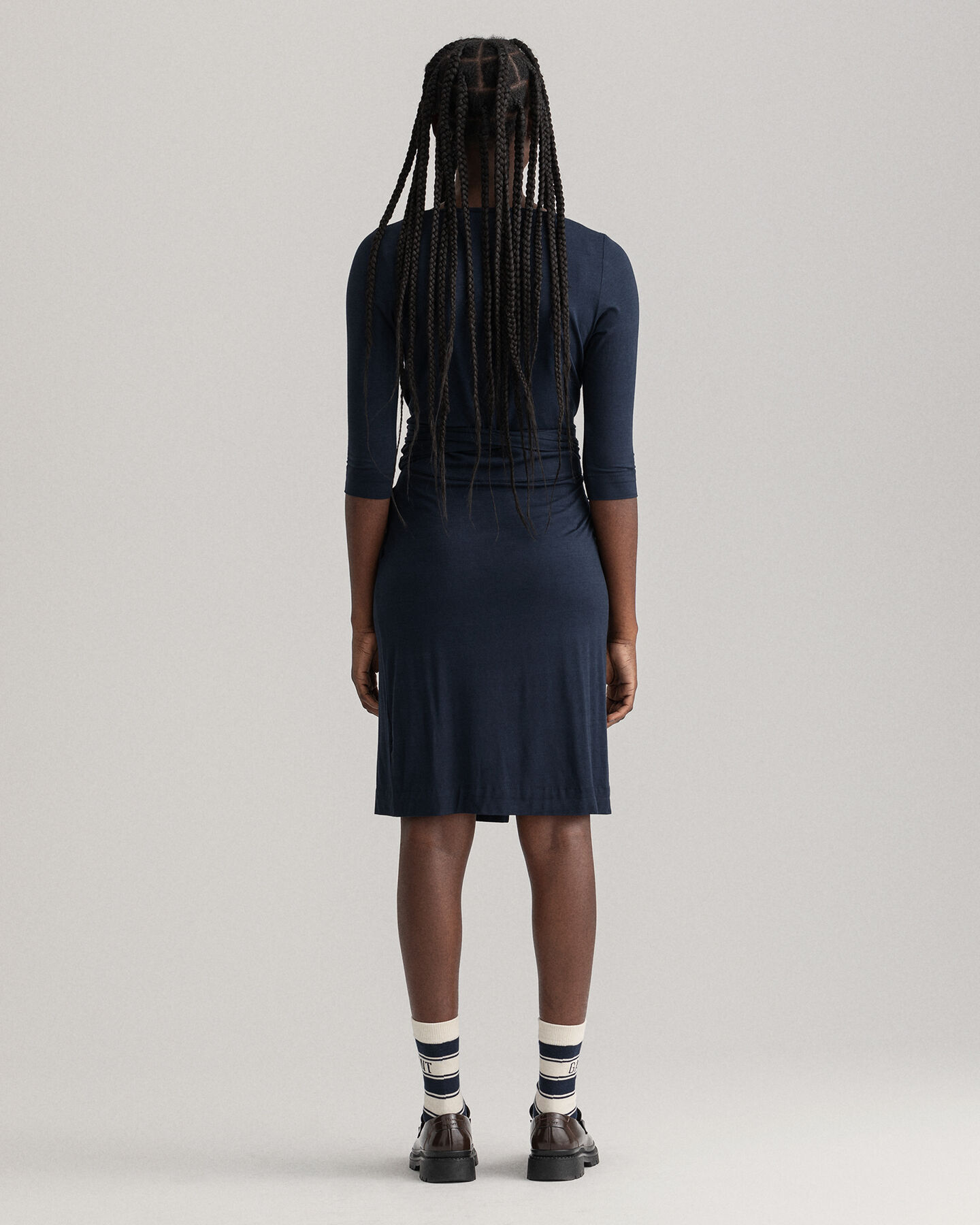 Vestido de trespasse em jersey