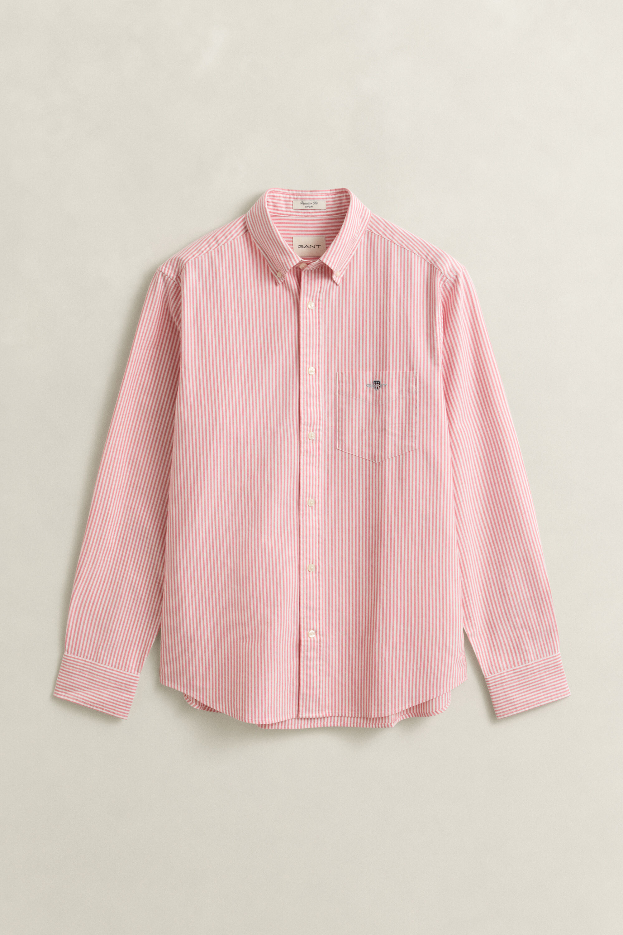 Camisa Oxford às riscas finas Classic