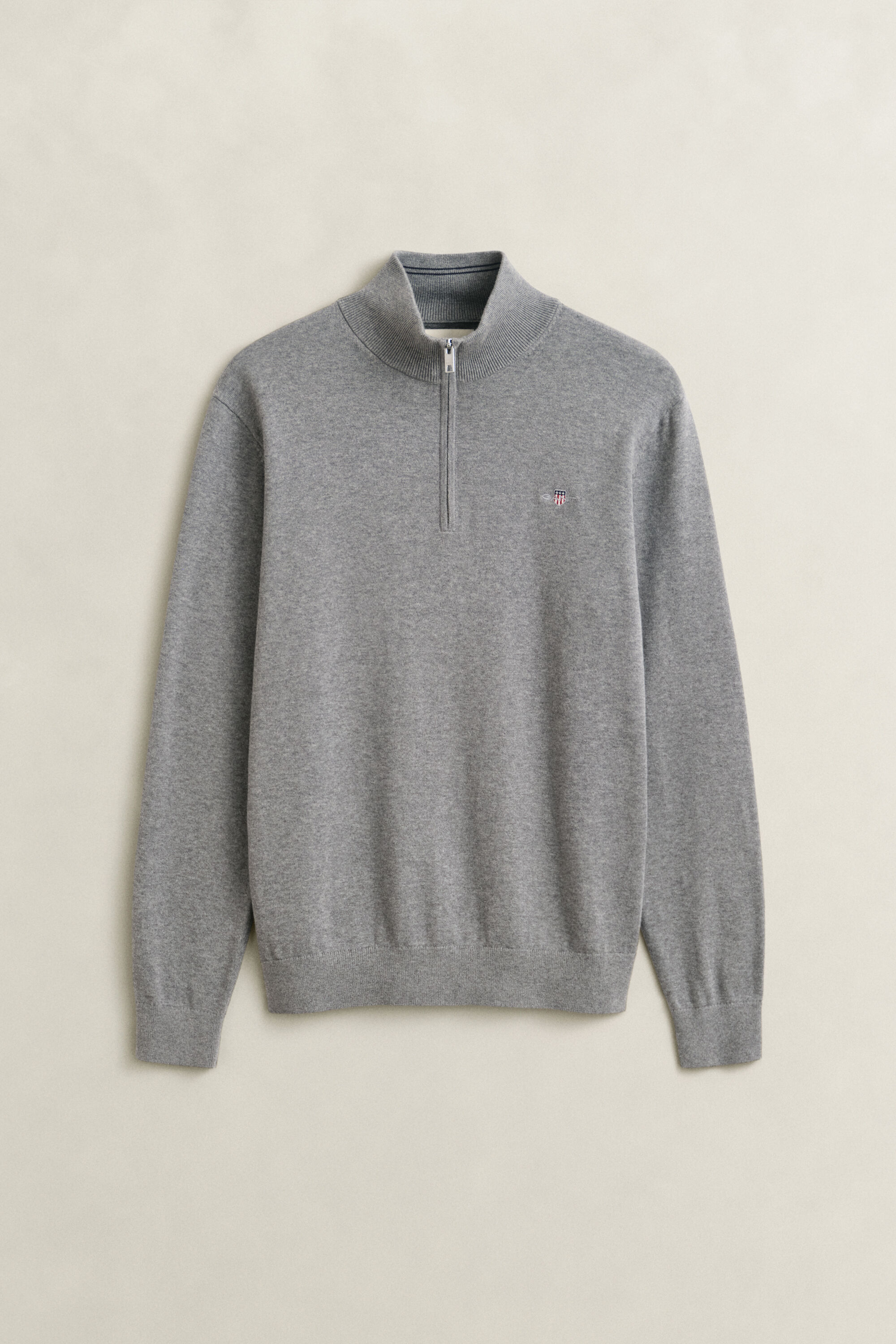 Sweatshirt com meio fecho em algodão clássico