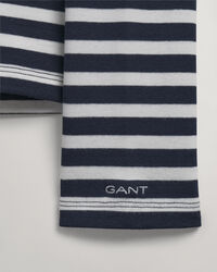 T-shirt canelada de manga comprida &agrave;s riscas