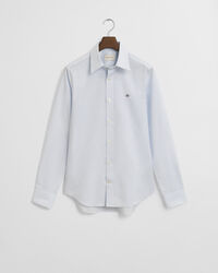 Camisa em popelina às riscas slim fit