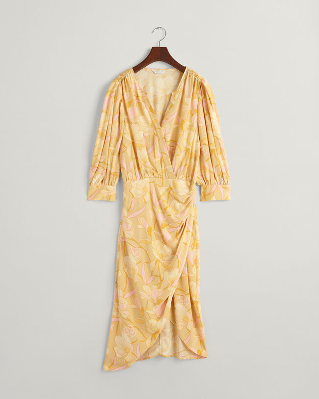 Vestido de trespasse Magnolia Print regular fit