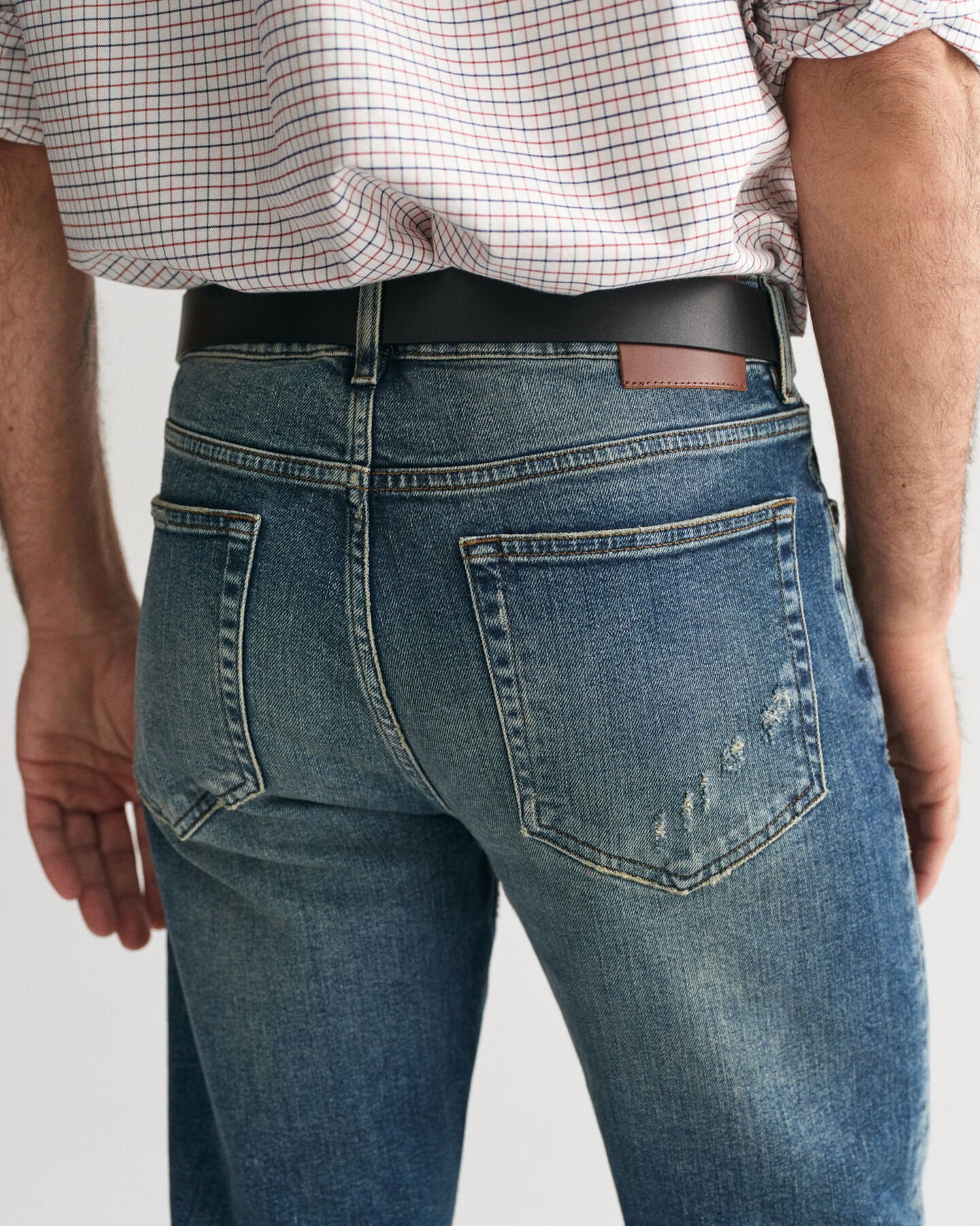 Cal&ccedil;as de ganga com efeito de lavagem vintage regular fit