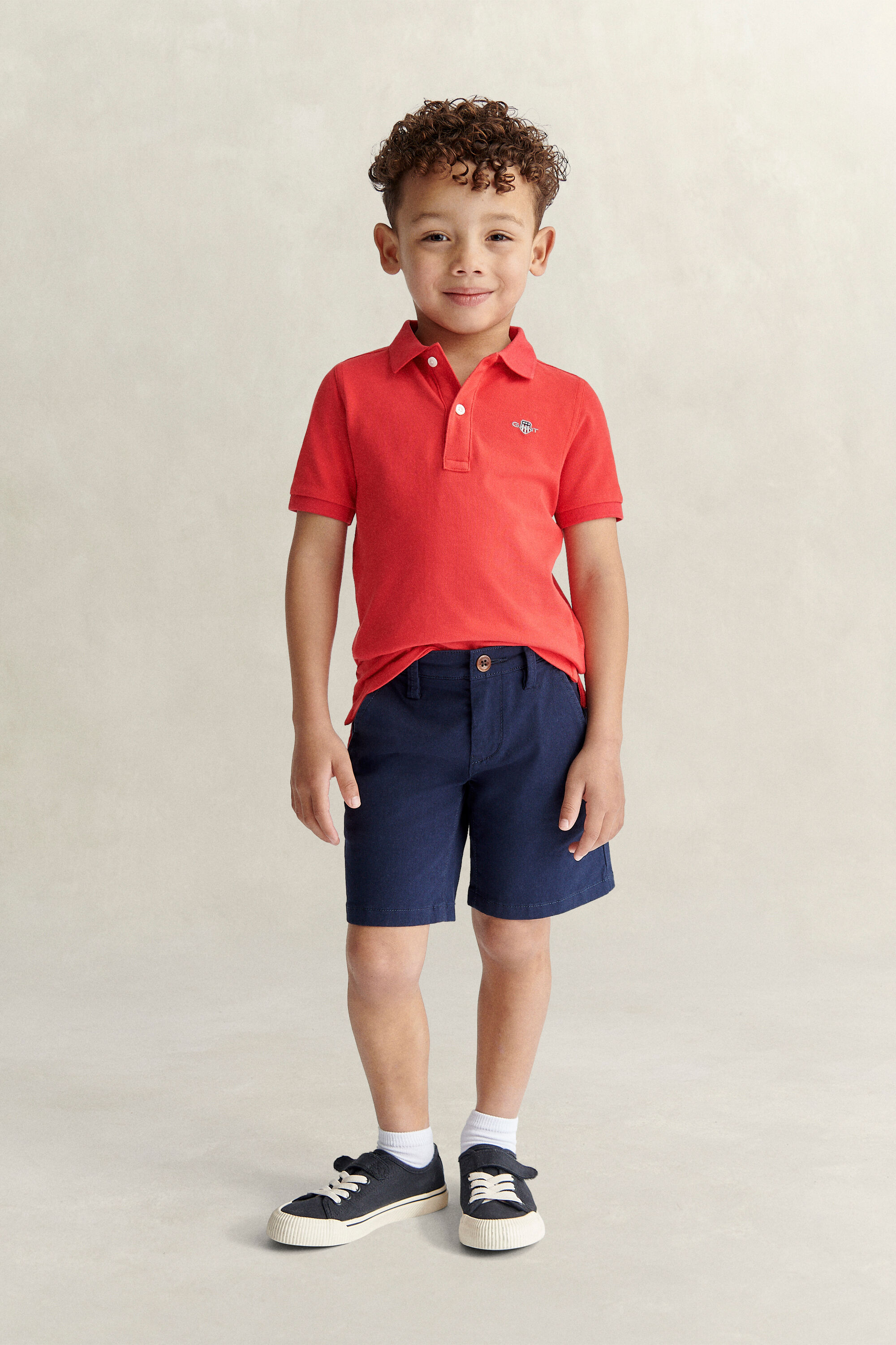 Polo em algodão piqué Shield Kids