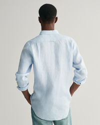 Camisa de linho Houndstooth slim fit