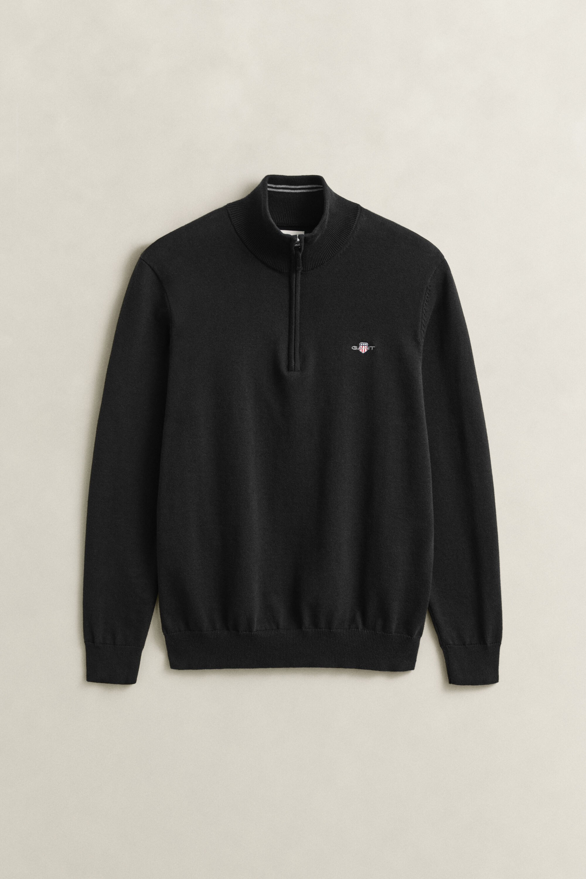 Sweatshirt com meio fecho em algodão clássico