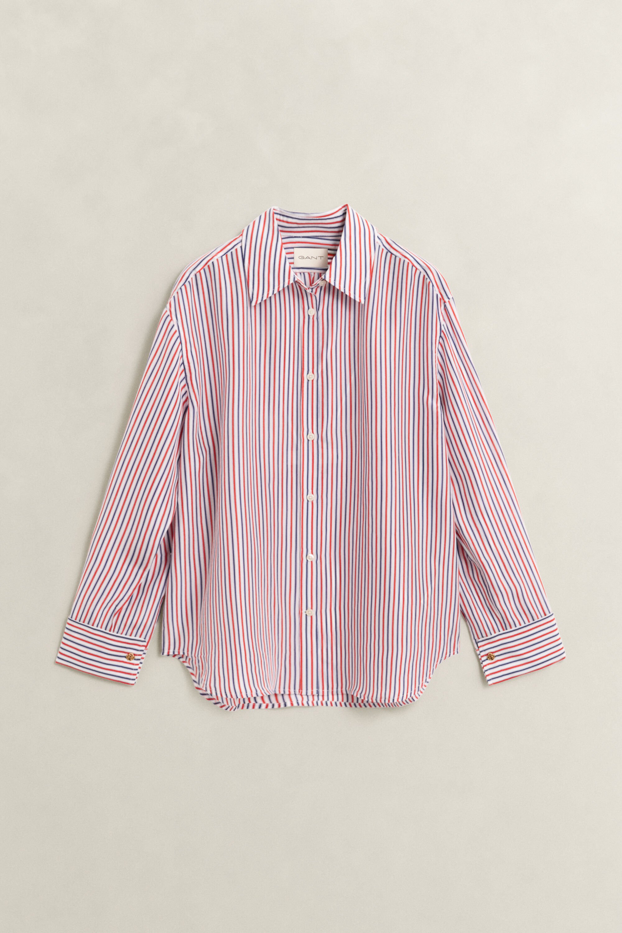 Blusa em seda Habotai às riscas