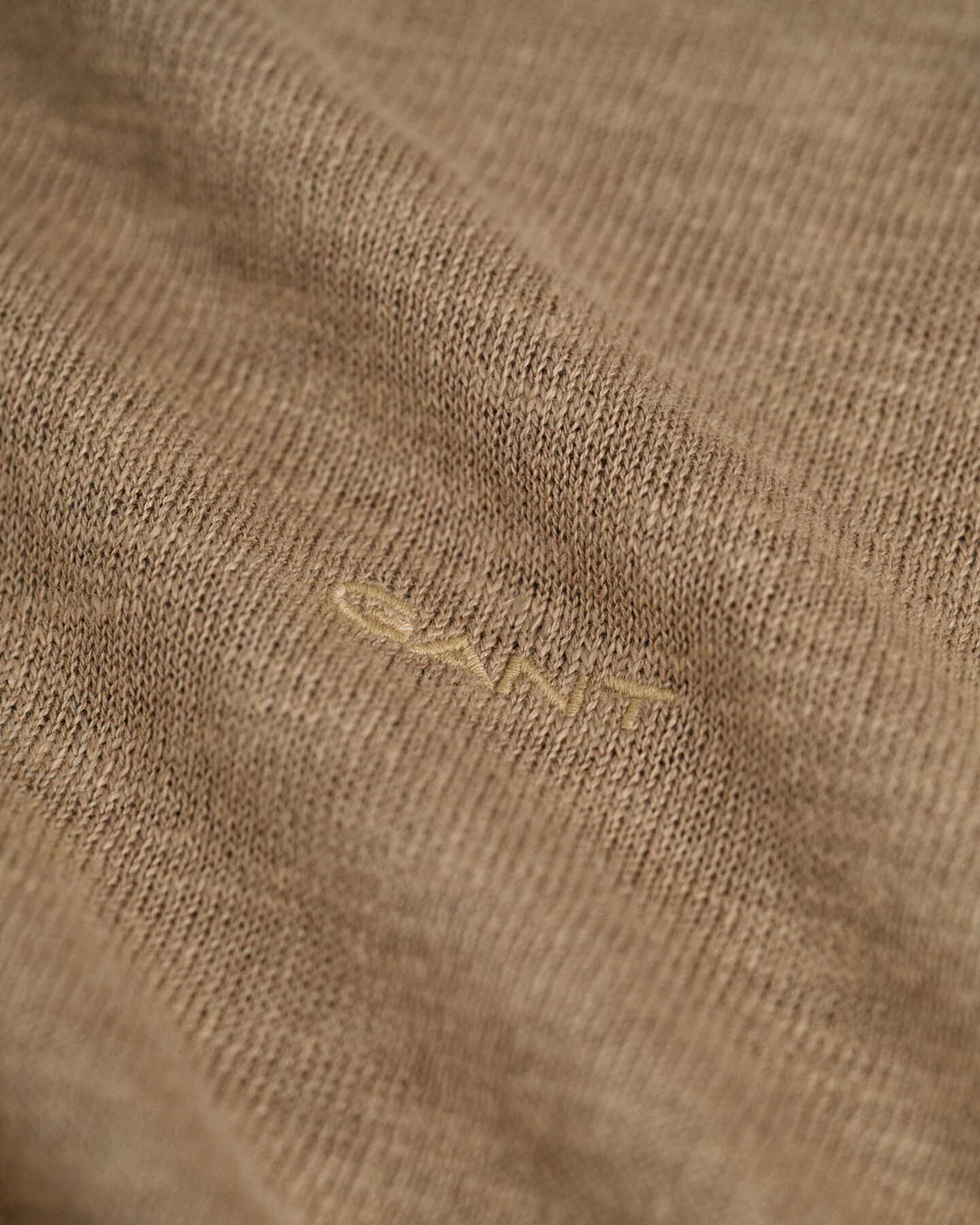 T-shirt de malha em linho e algod&atilde;o