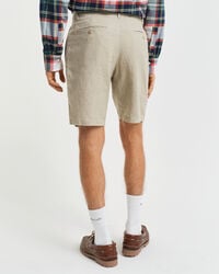 Calções com cordão de linho relaxed fit