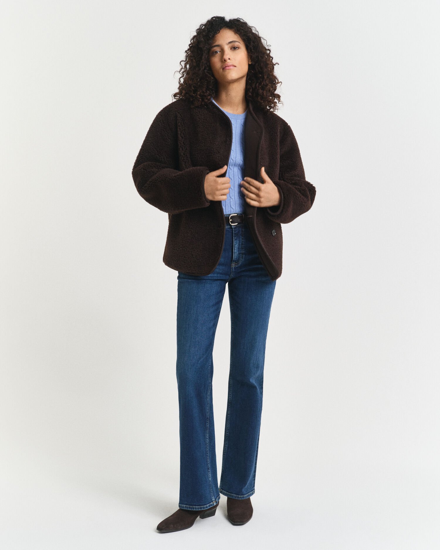 Calças de ganga evasê slim fit