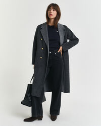 Camisola de malha entrançada em algodão com elastano