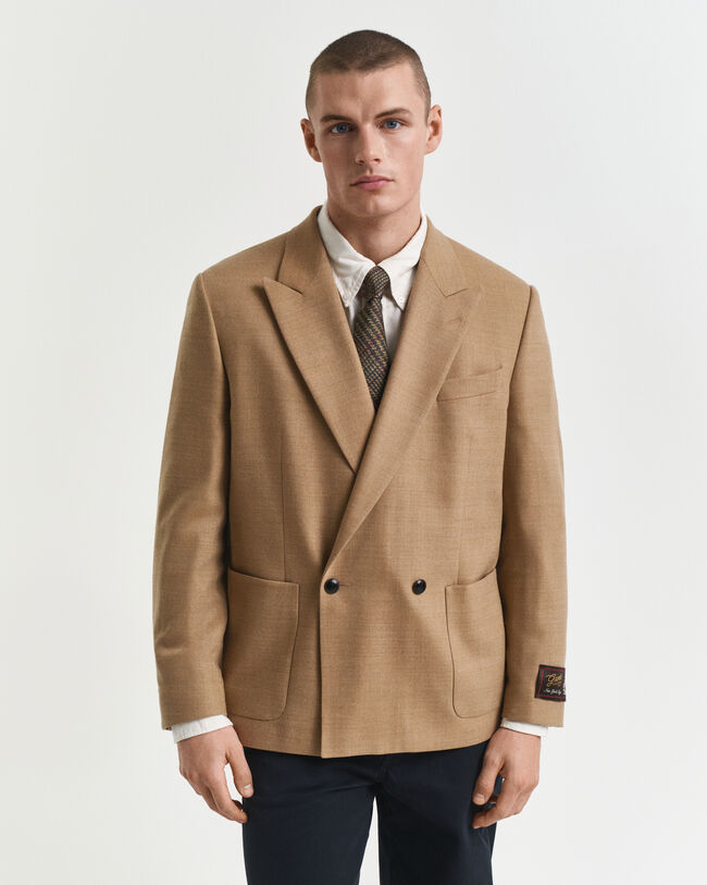 Blazer Club em flanela camel
