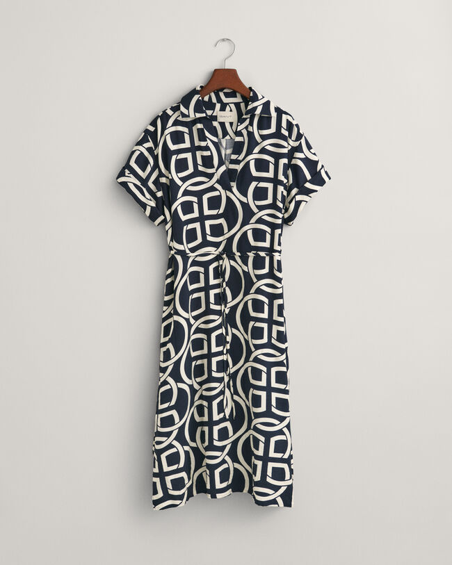 Cafetã de manga curta com estampado Monogram