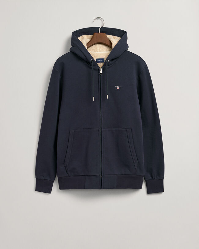 Polar com capuz e fecho de correr Sherpa