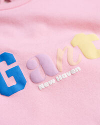 Top de manga curta em jersey estampado GANT Girls