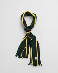 Cachecol em malha de mistura de lã às riscas