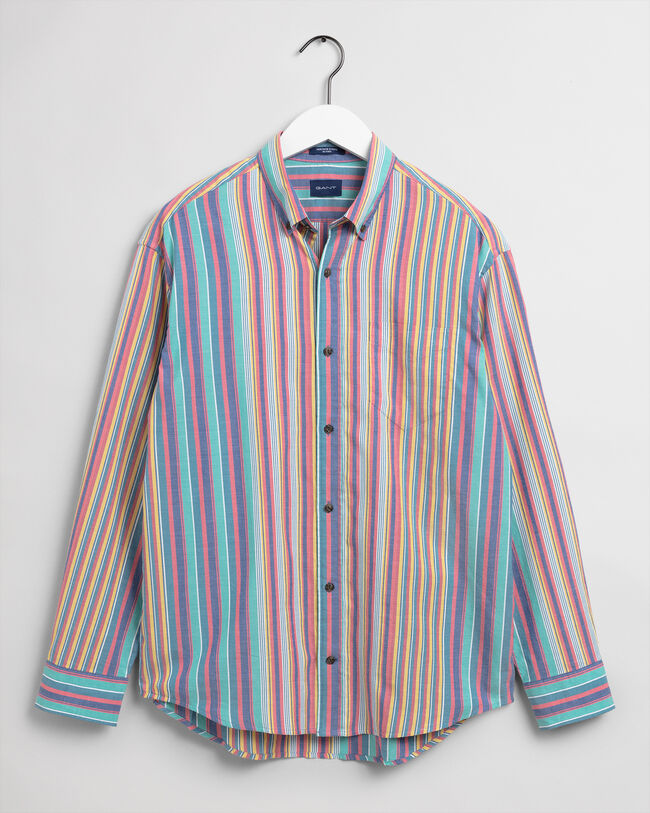 Camisa Oxford Windblown &agrave;s riscas relaxed fit