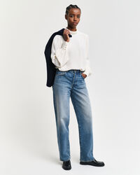 Blusa com gola alta sem dobra