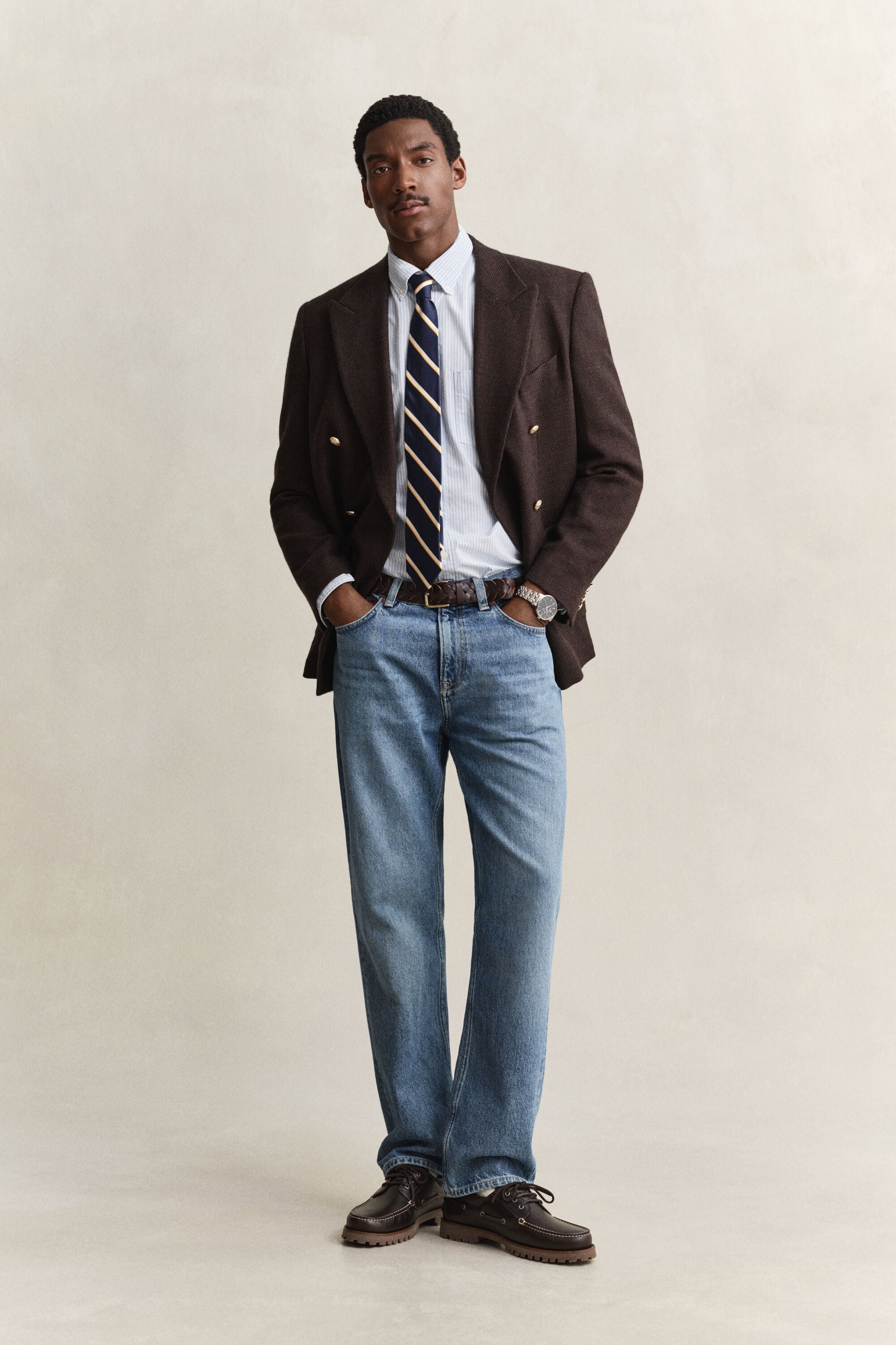 Camisa Oxford às riscas Classic regular fit