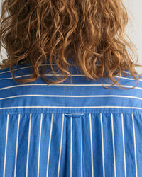 Vestido-camisa às riscas oversized