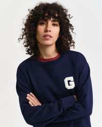 Sweatshirt com decote redondo e emblema G