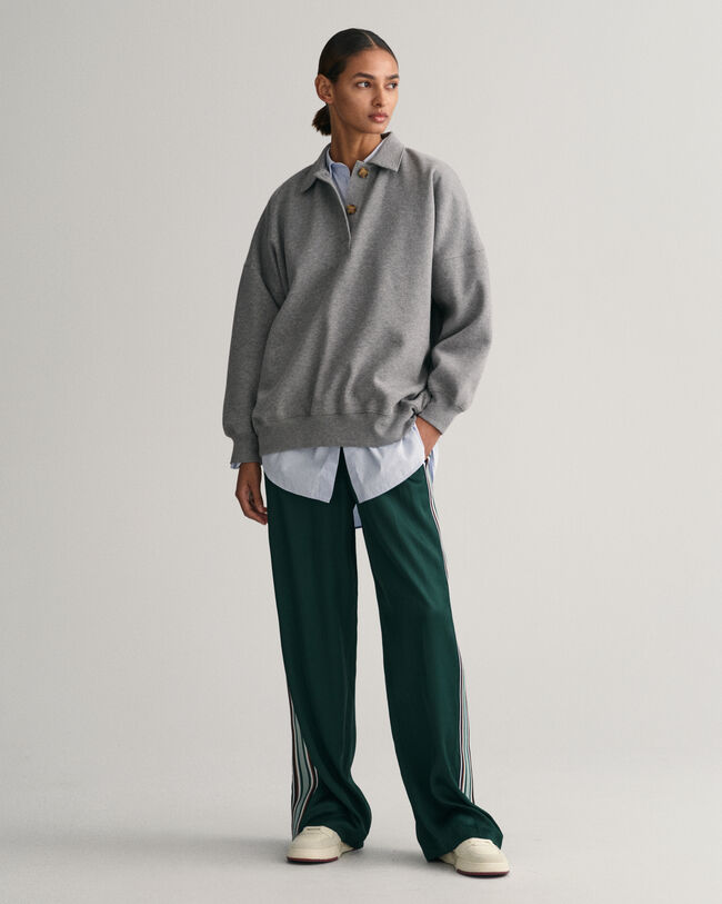 Calças Pull-On às riscas relaxed fit