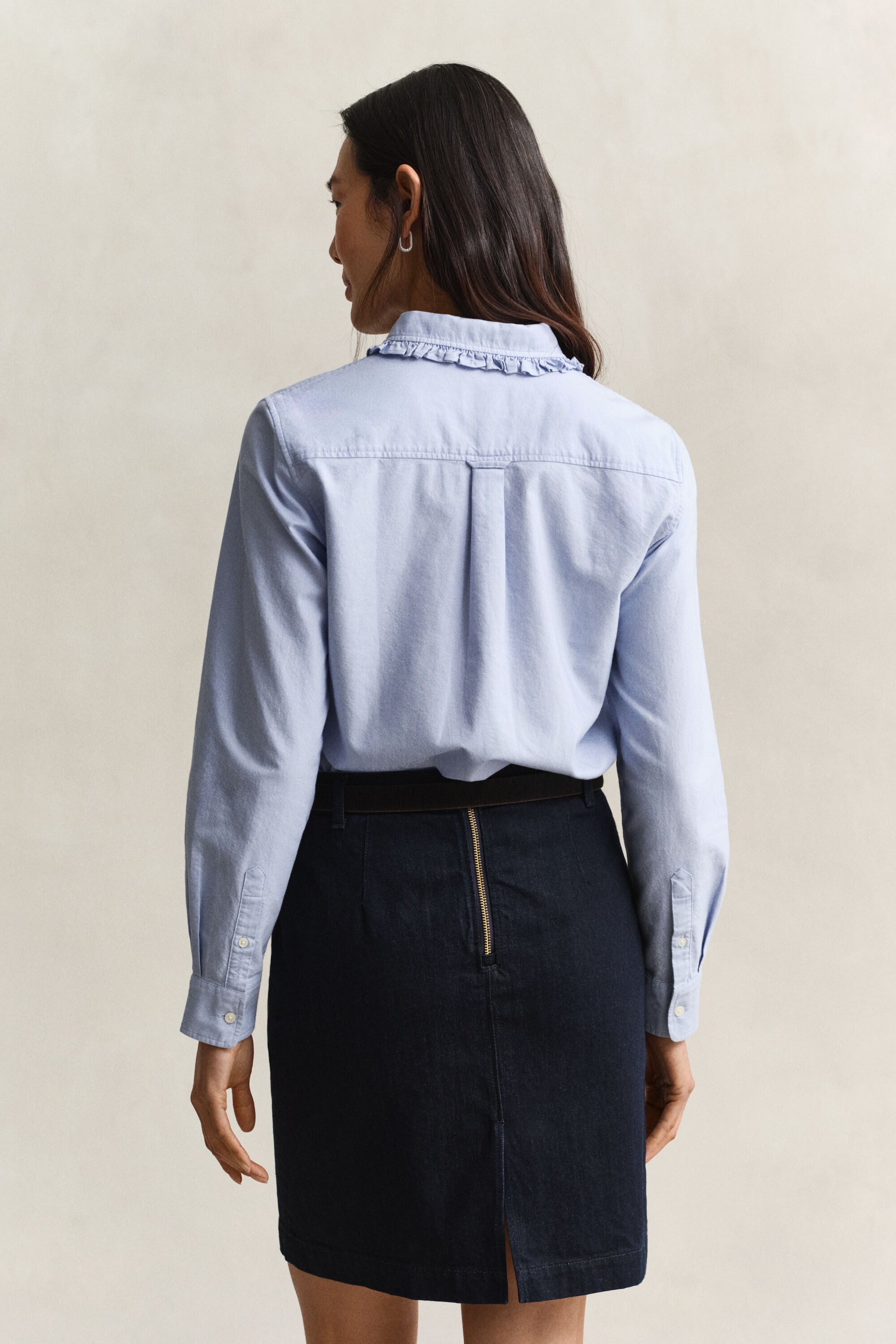 Camisa Oxford Classic com folhos