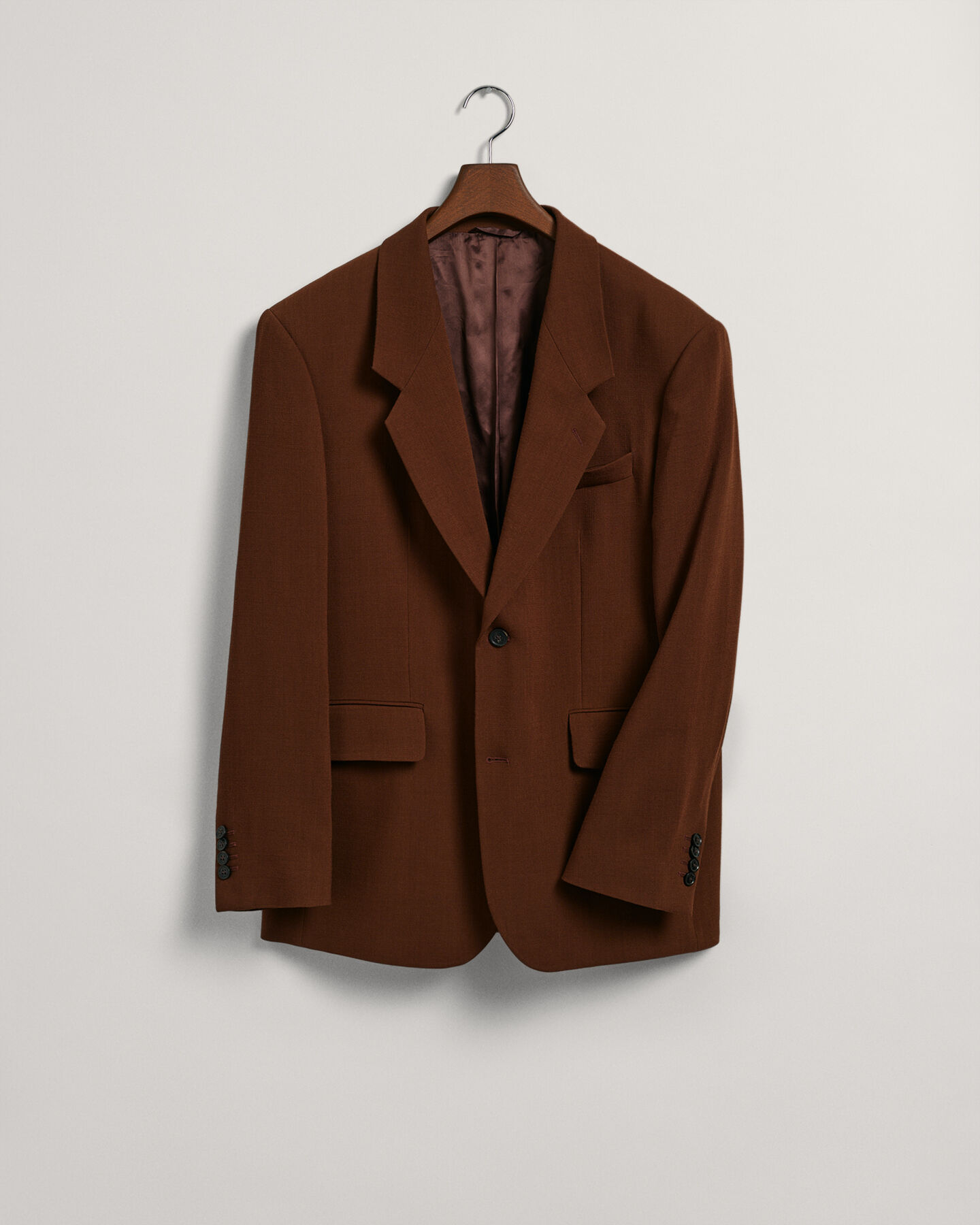 Blazer de fato em crepe de lã oversized