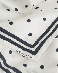 Lenço de seda com estampado às bolinhas