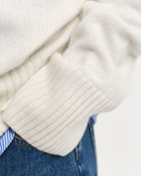 Camisola de malha com decote redondo em caxemira