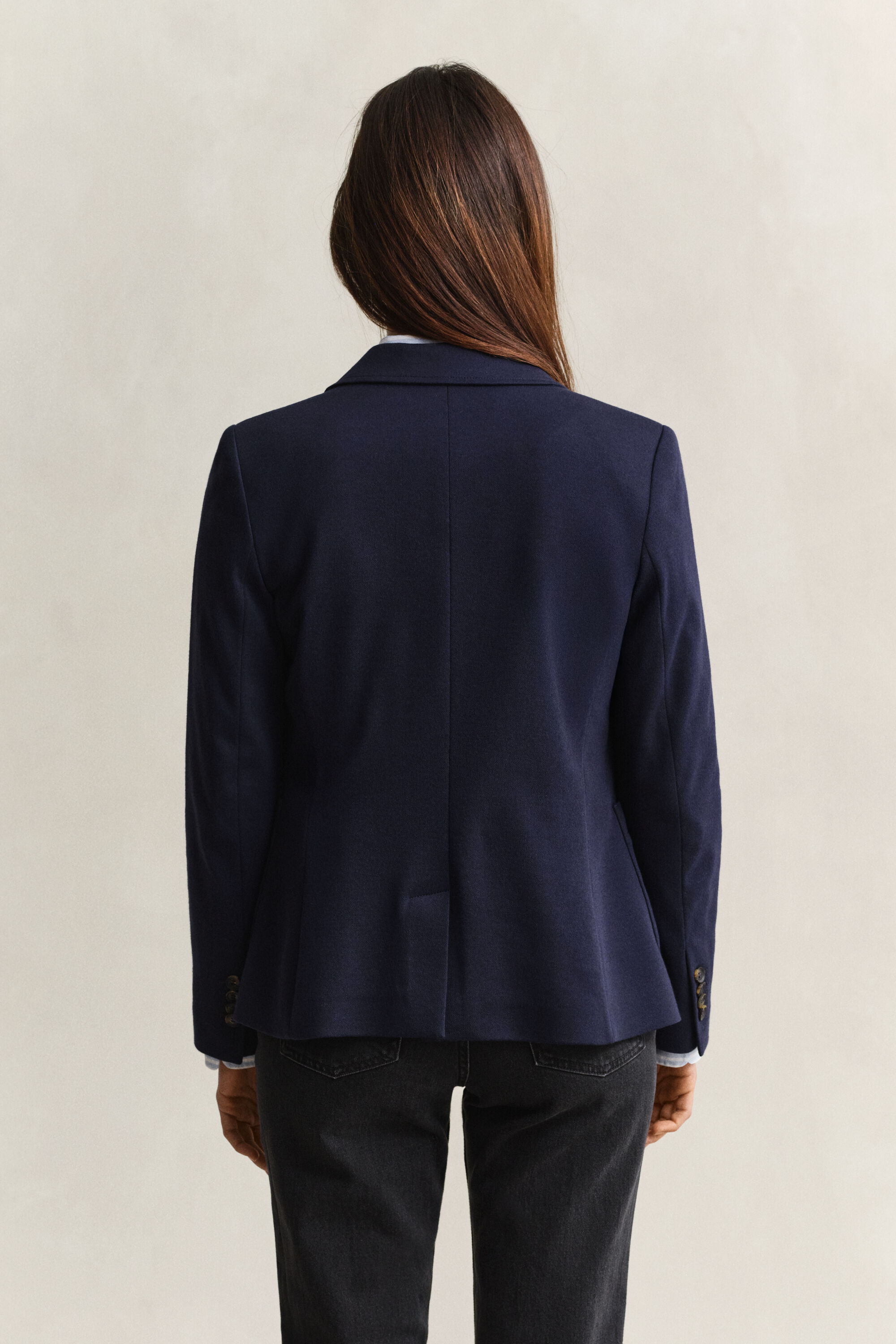 Blazer em algodão piqué