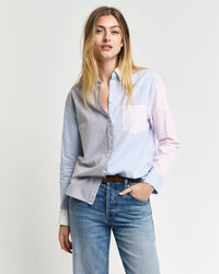 Camisa com patchwork relaxed fit
