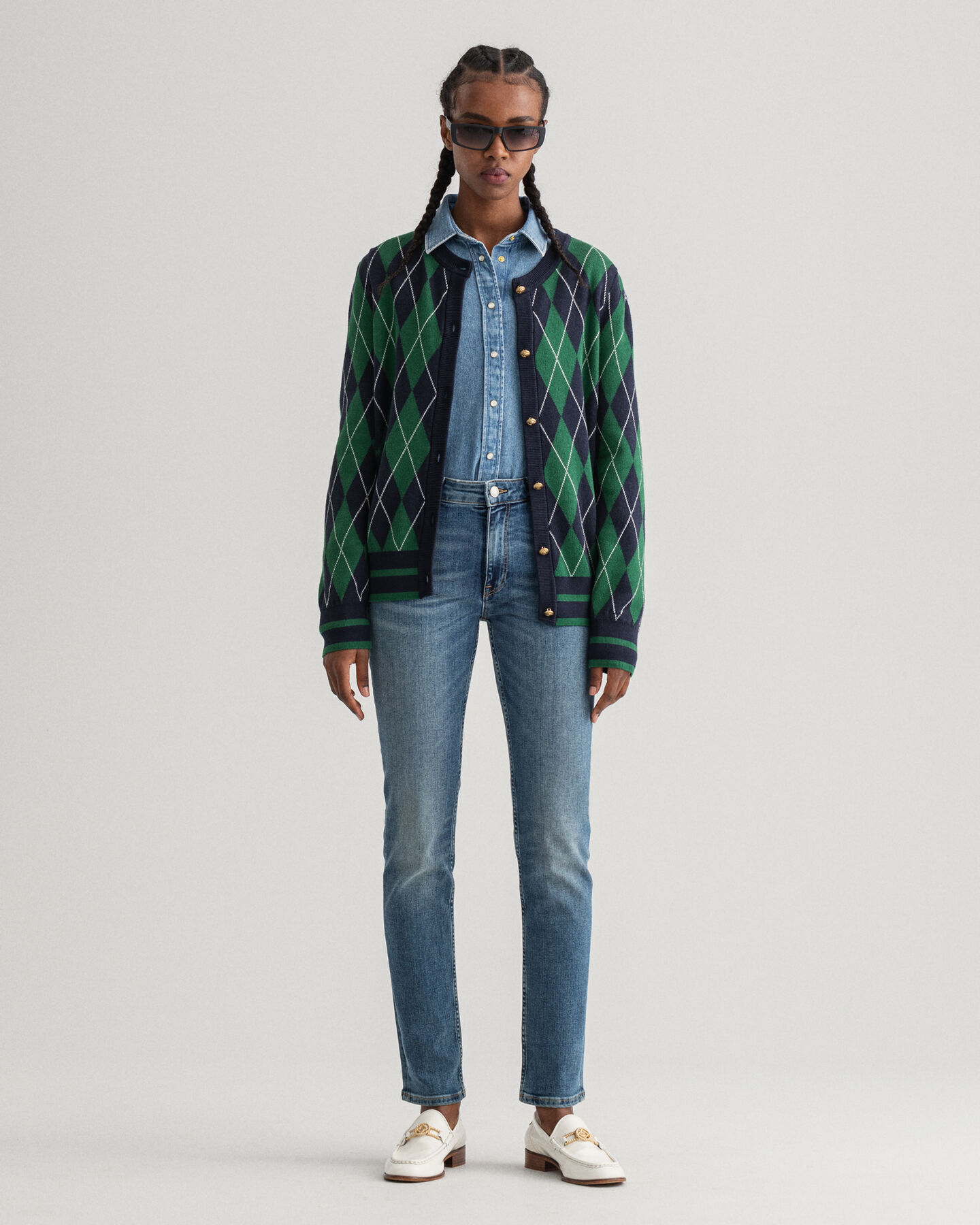 Casaco de malha Argyle