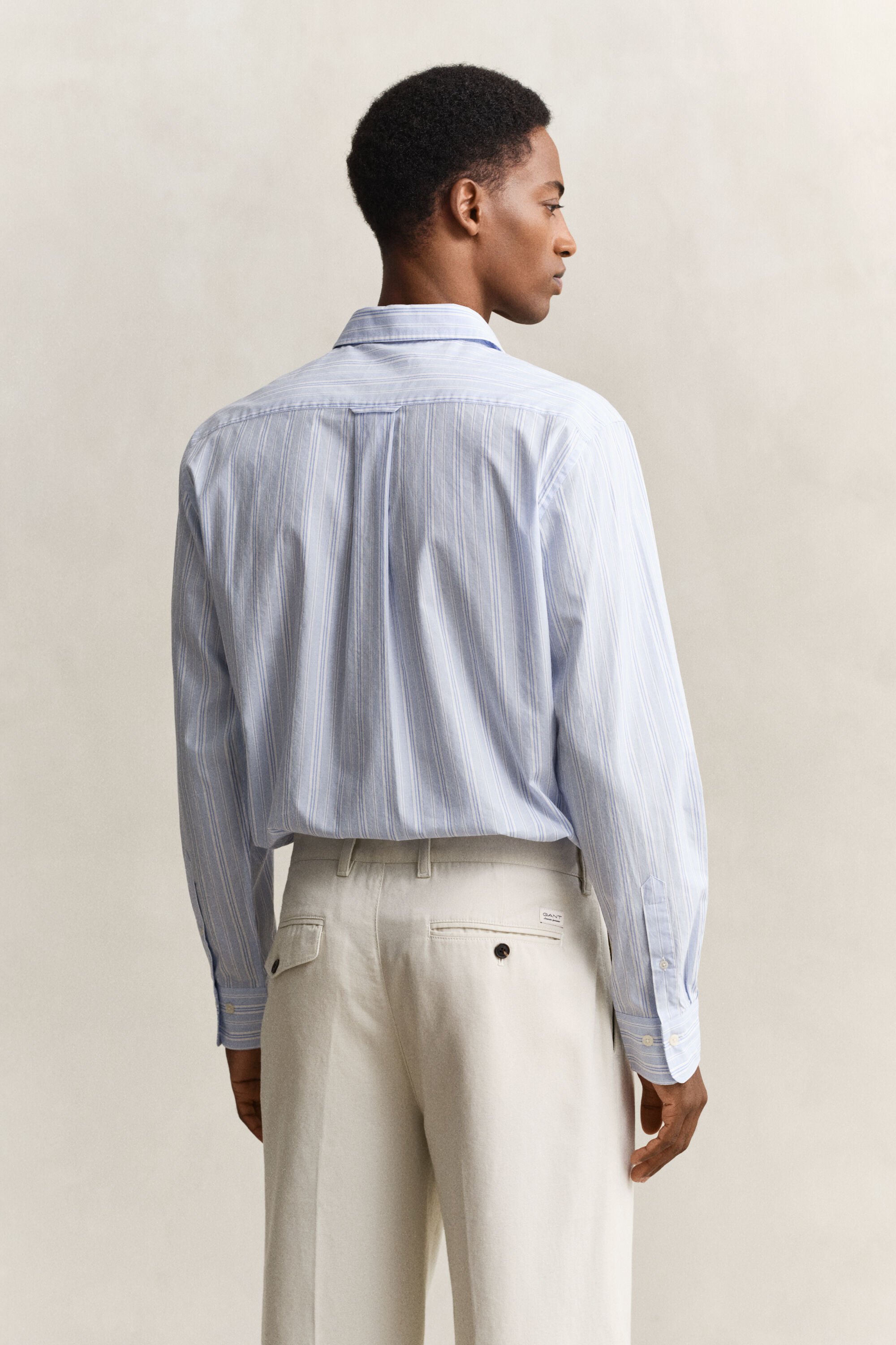 Camisa às riscas Dobby regular fit