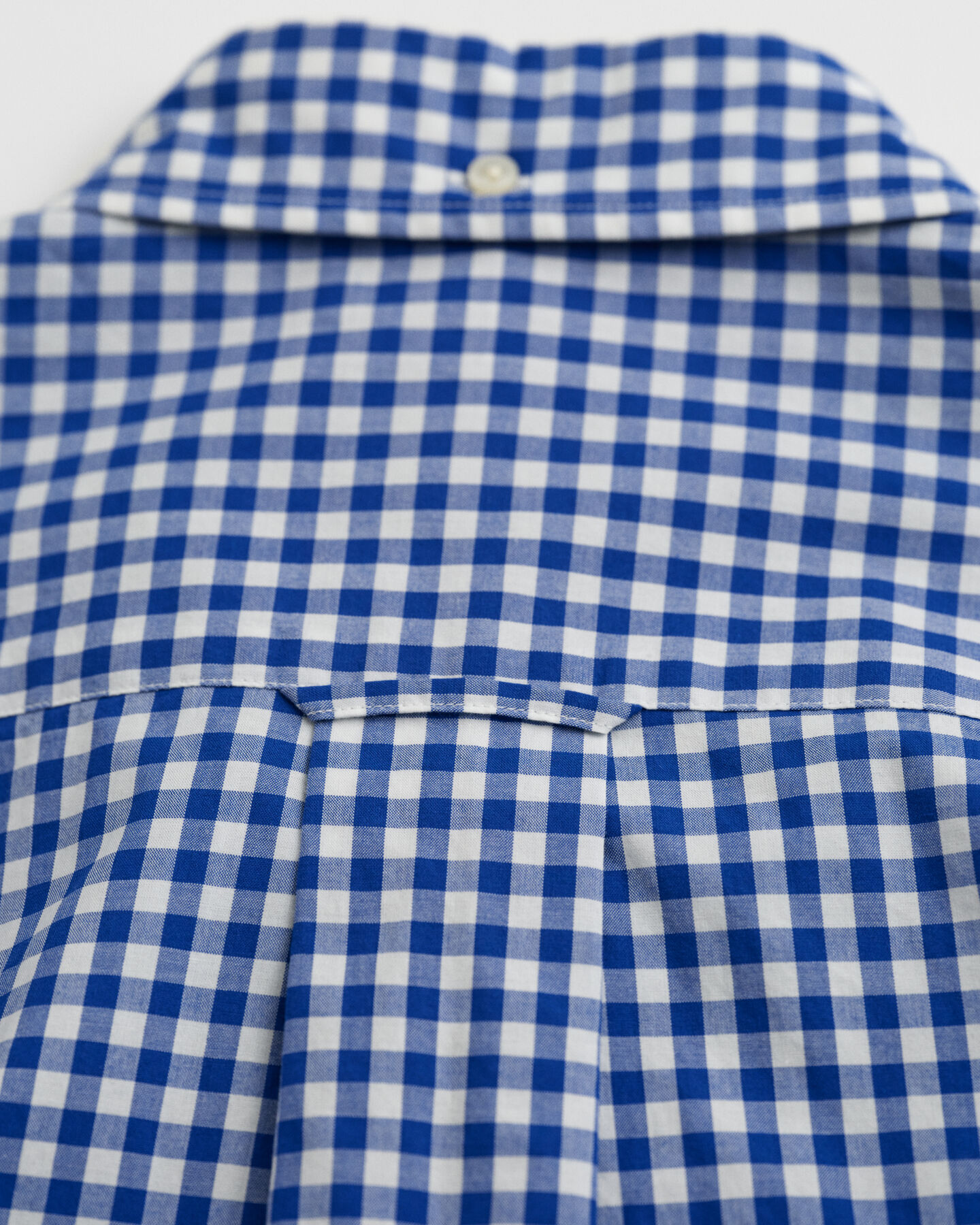 Camisa de manga curta em popelina Gingham clássica regular fit