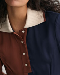 Vestido Rugger de manga curta com bloco de cor