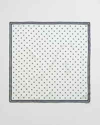 Lenço de seda com estampado às bolinhas