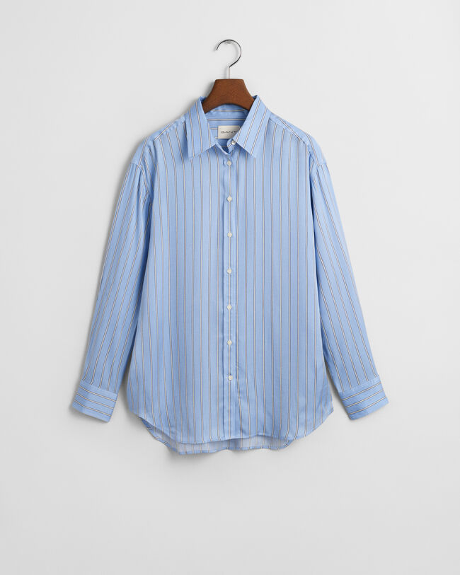 Camisa fluida &agrave;s riscas relaxed fit
