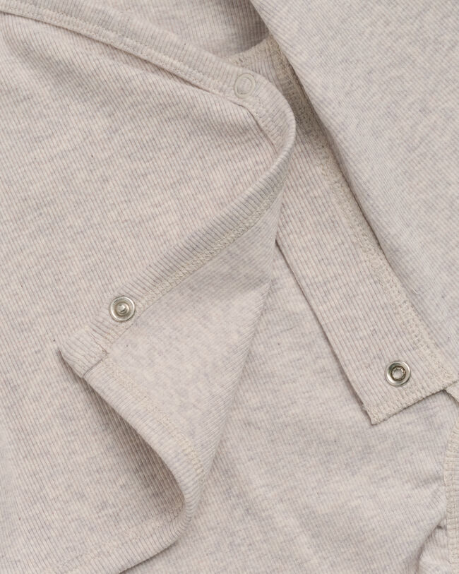 Body de trespasse em malha canelada Shield Baby