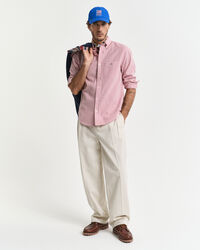 Camisa Seersucker às riscas regular fit