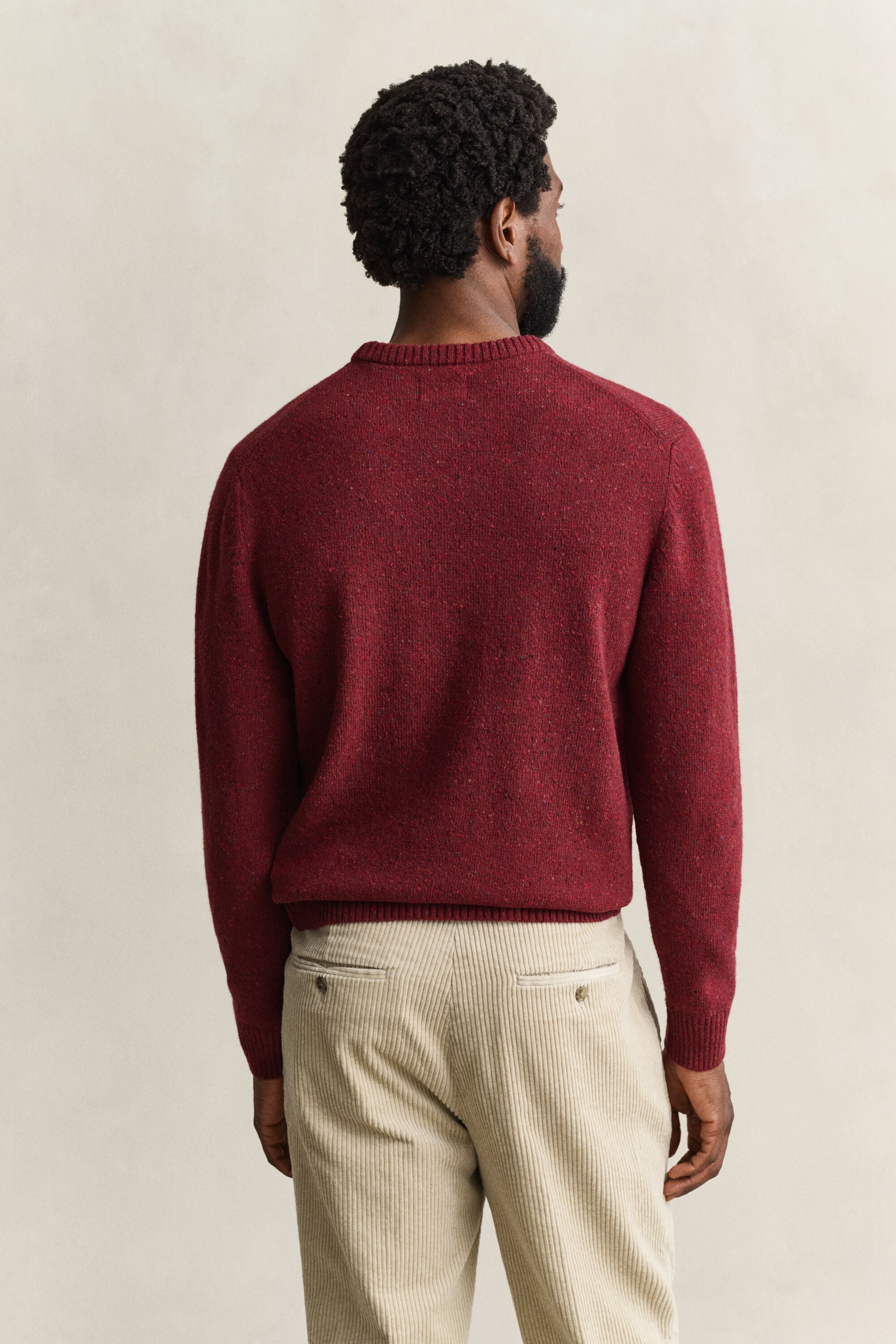 Camisola de malha Nepps com decote redondo em mistura de lã