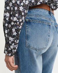 Camisa em voile de algodão com estampado Floral regular fit